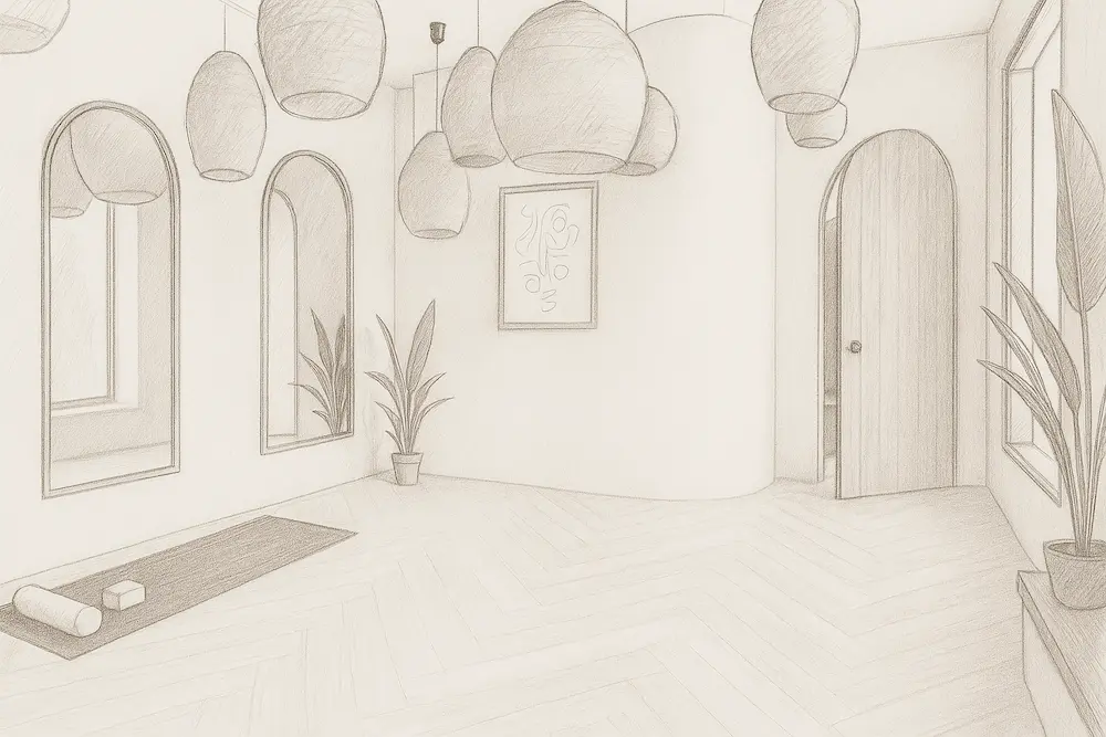 Espace de Yoga réalisé par Alula Intérieurs Alpes Maritimes