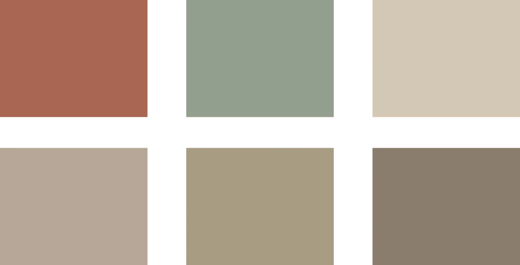 Palette de couleurs du projet Aube