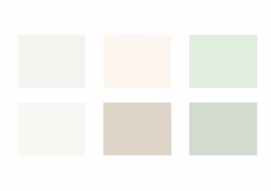 Palette de couleur style scandinave chambre bébé cosy